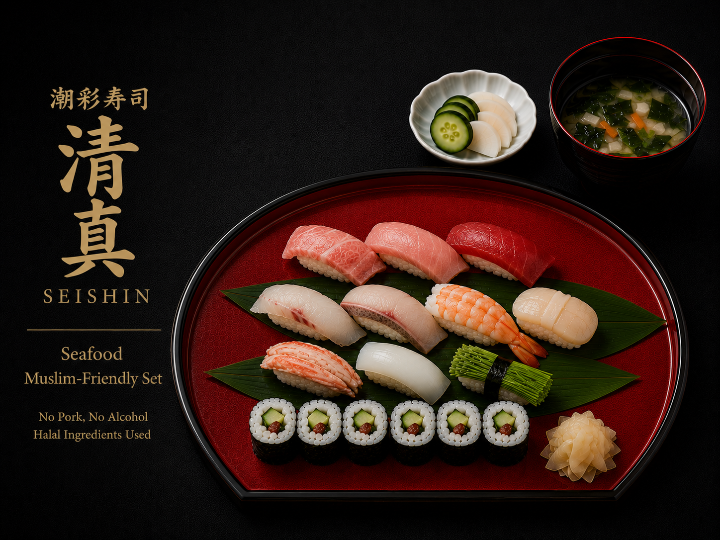 Seafood Sushi: Seishin
Muslim-Friendly Set